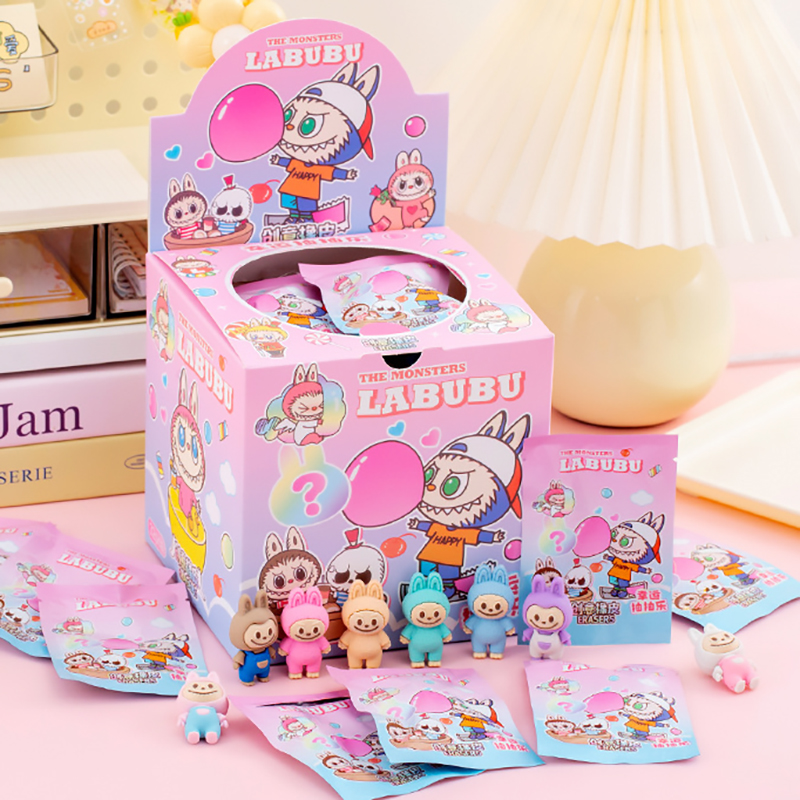 🎁ยกล่อง32ชิ้น📦📦ยางลบจุ่มการ์ตูน 3D ยางลบสุ่มลาย 🐰✨จุ่มจัดหนัก"ยกกล่อง"💖 ลุ้นสุ่มมอนสเตอร์น่ารัก 🎲 ใช้ได้จริง✅พร้อมส่ง