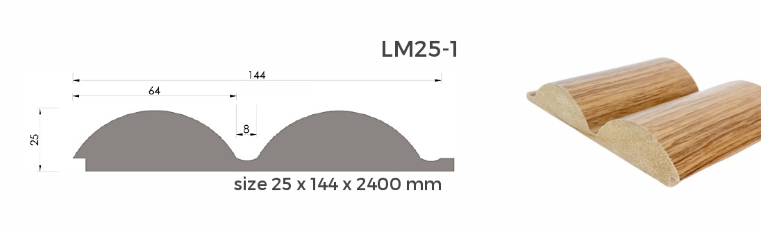 ไม้ระแนง MDF LM25-1