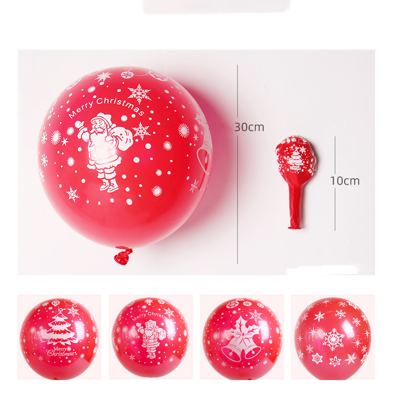 🎈ลูกโป่งยางสี🎄Merry Christmas 10นิ้ว📌เลือกหลายสี ชิ้นละ 2 บาท✔️พร้อมส่ง Ohwowshop ตกแต่ง วันเกิด