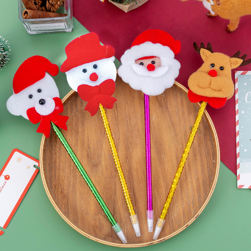 🎄⭐ปากกาลูกลื่น⭐🧸ตุ๊กตาคริสต์มาส🔵ไส้สีน้ำเงิน 0.7📌เลือกลาย ด้าม 7 บาท✔️พร้อมส่ง Ohwowshop ปากกาลายการ์ตูน ปากกาลูกลื่น