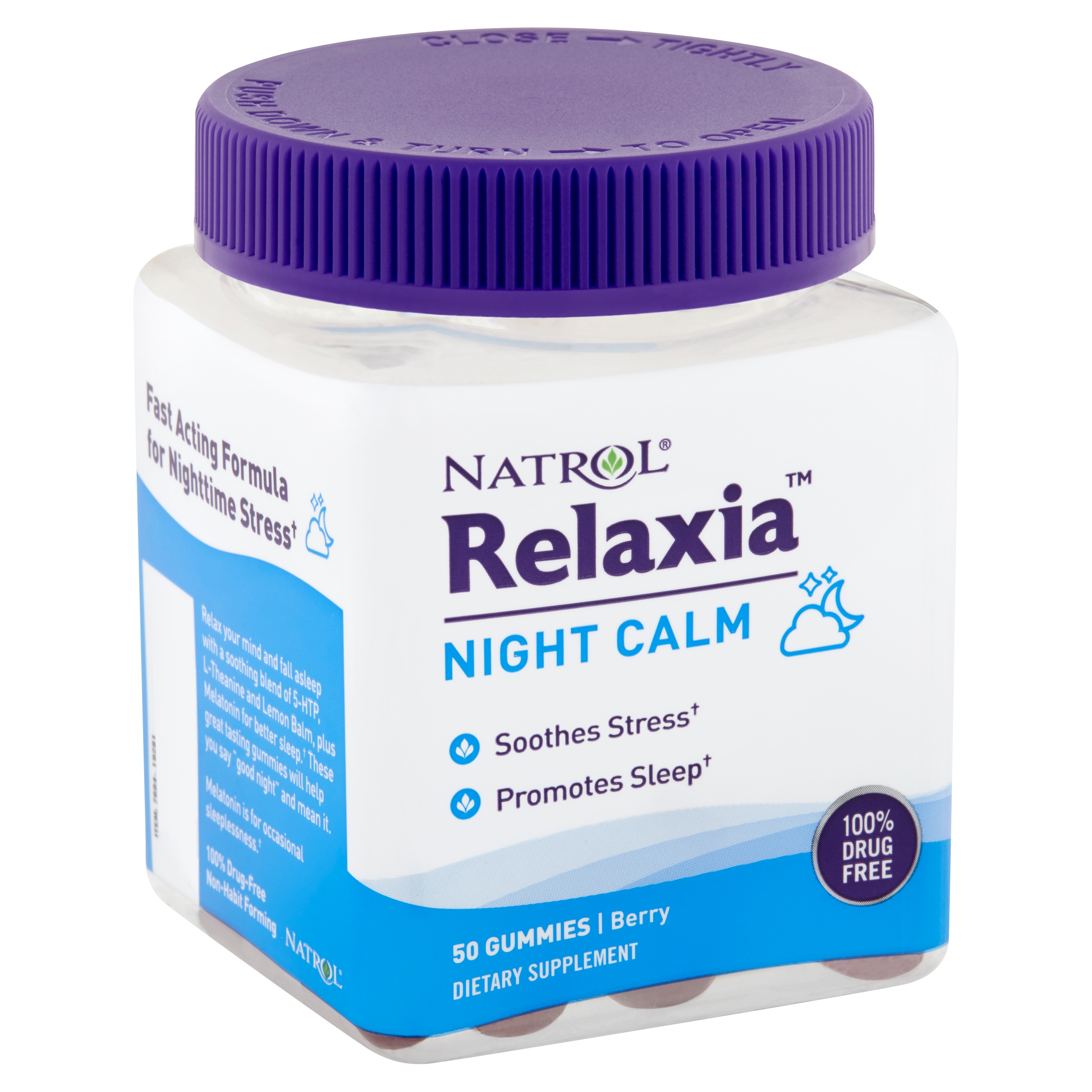 Natrol Relaxia Night Calm Berry 50 Gummies