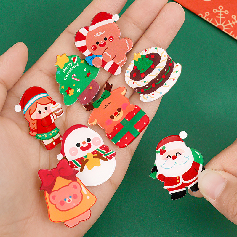 🎄🧷เข็มกลัด🎄⭐เซ็ทซานตาซานต้าคลอสและคริสมาสต์📌เลือกลายได้ ราคาะ 3 บาท✔️พร้อมส่ง Ohwowshop เข็มกลัด เข็มกลัดอะคริลิค christmas ซานต้า