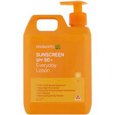 Woolworths Everyday Sunscreen Spf 50+ 1000 ml.