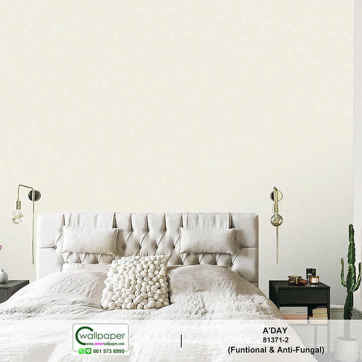 วอลเปเปอร์ลายผ้า สีเทาอ่อน No.81371-2