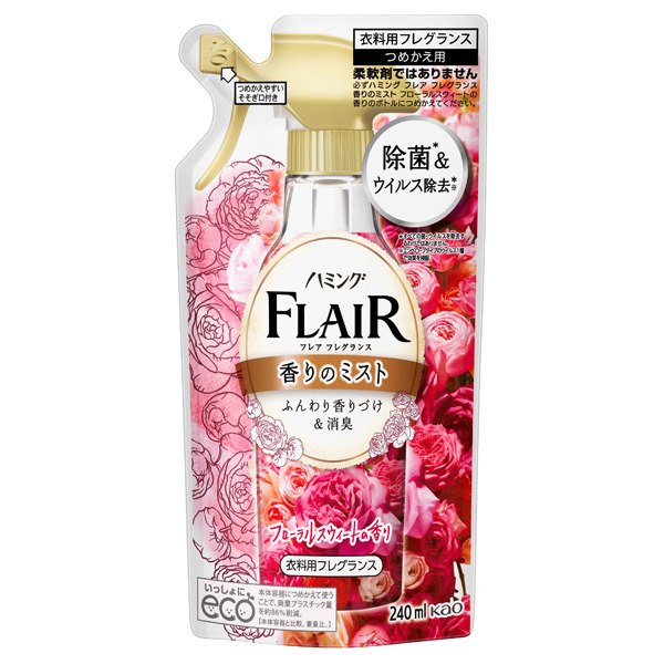 Kao Flair Fragrance Styling Mist 240 ml. Refill #Floral & Sweet
