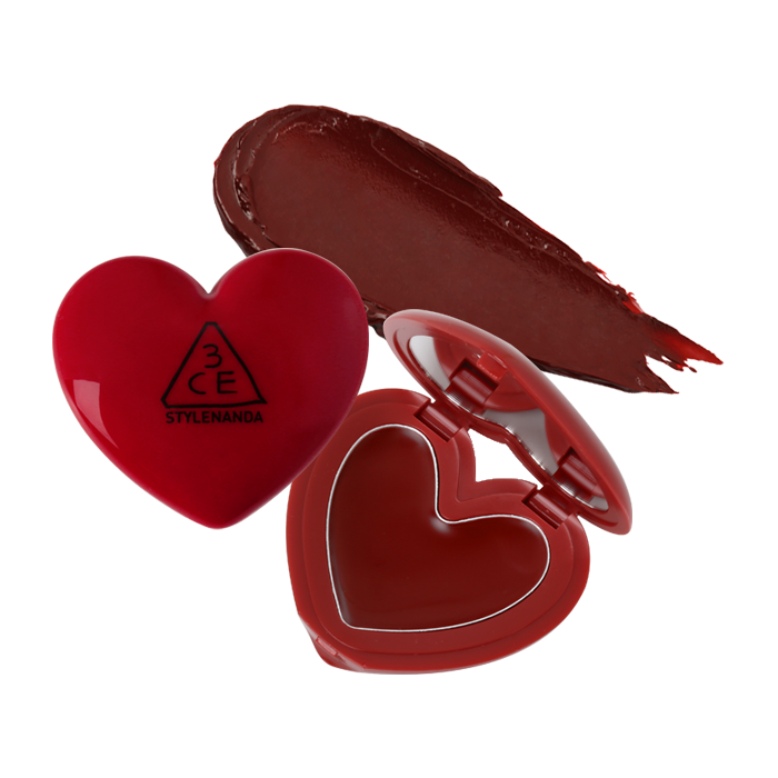 3CE Heart Pot Lip #Brick Red