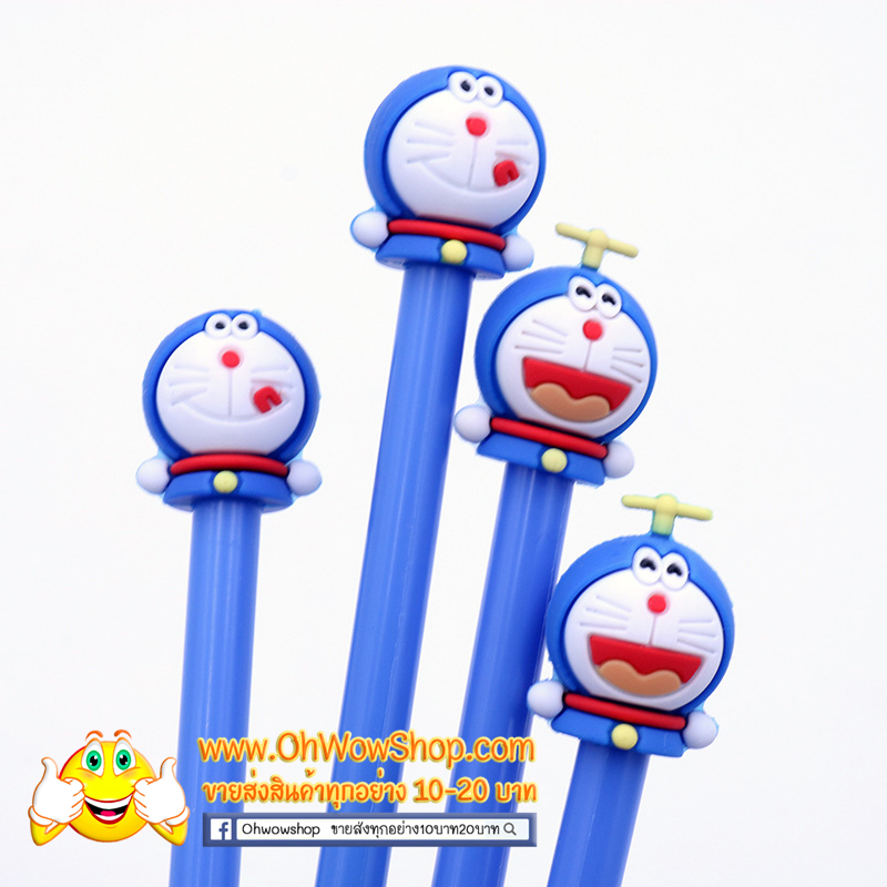 ปากกาหัวโดเรม่อน Doraemon [เจลสีน้ำเงิน] ชิ้นละ 4บาท Ohwowshop (มี2ลาย)