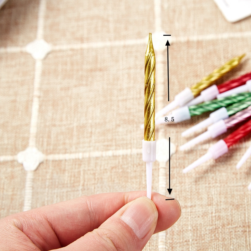 🔥สินค้าขายดี🔥 🎂เทียน Happy birthday แบบเกลียว แพ็ค 10 ชิ้น ราคาแพ็คละ 3-5 บาท📌สินค้าเลือกสี✔️พร้อมส่ง Ohwowshop เทียนวันเกิด เทียนสี