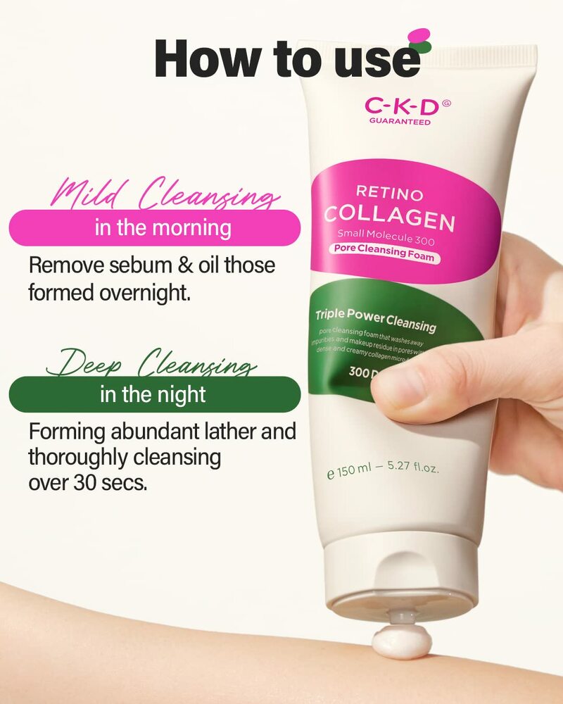 CKD Retino Collagen Small Molecule 300 Pore Cleansing Foam 150 ml.
