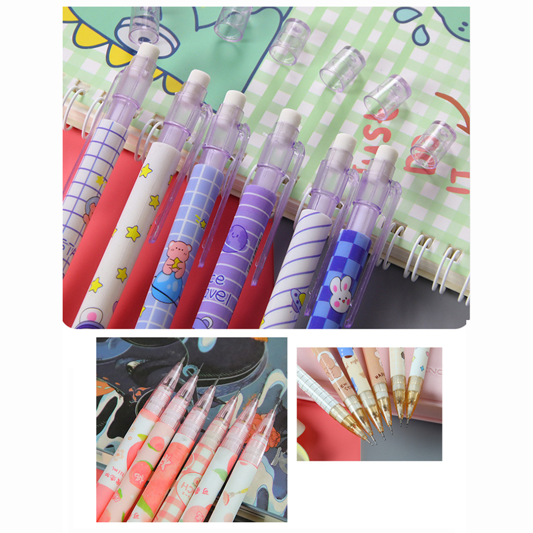 ✏️ดินสอกดลายการ์ตูน💙พาสเทล 0.5mm มียางลบในตัว✅พร้อมส่งในไทย ดินสอแบบเรียน เครื่องเขียน ราคาส่ง