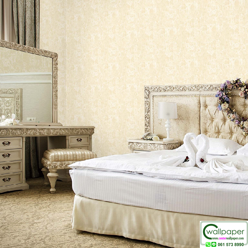 วอลเปเปอร์ลายสีพื้นครีมทอง