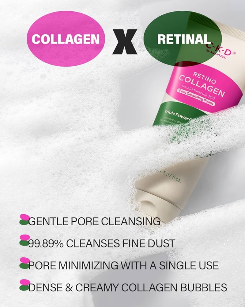 CKD Retino Collagen Small Molecule 300 Pore Cleansing Foam 150 ml.