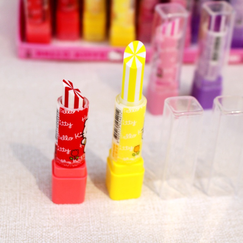 ยางลบทรงลิปสติกลายการ์ตูนคิดตี้สุดน่ารัก ชิ้นละ 6 บาท : ✔️พร้อมส่ง (🎲สุ่มลาย) Ohwowshop