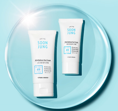 Etude House Soon Jung Mild Defence Sun Cream SPF49 PA++ 50 ml. (Regular Size)