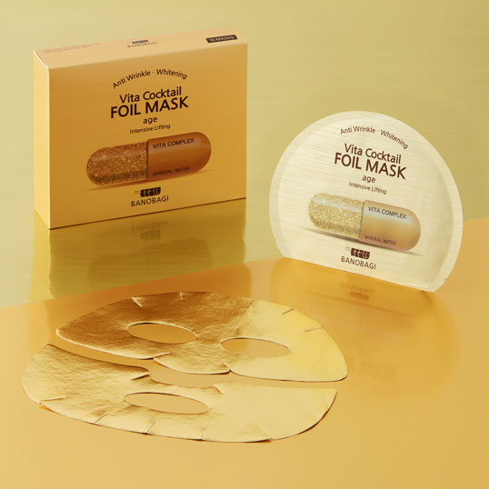 BANOBAGI Vita Cocktail Foil Mask (สีทอง Age)