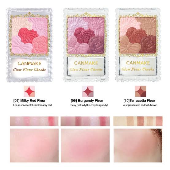 Canmake Glow Fleur Cheeks 6.3 g. #06 Milk Red Fleur