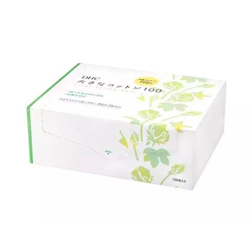 DHC Large Cotton 100 sheets (size: 70 mm x 75 mm)