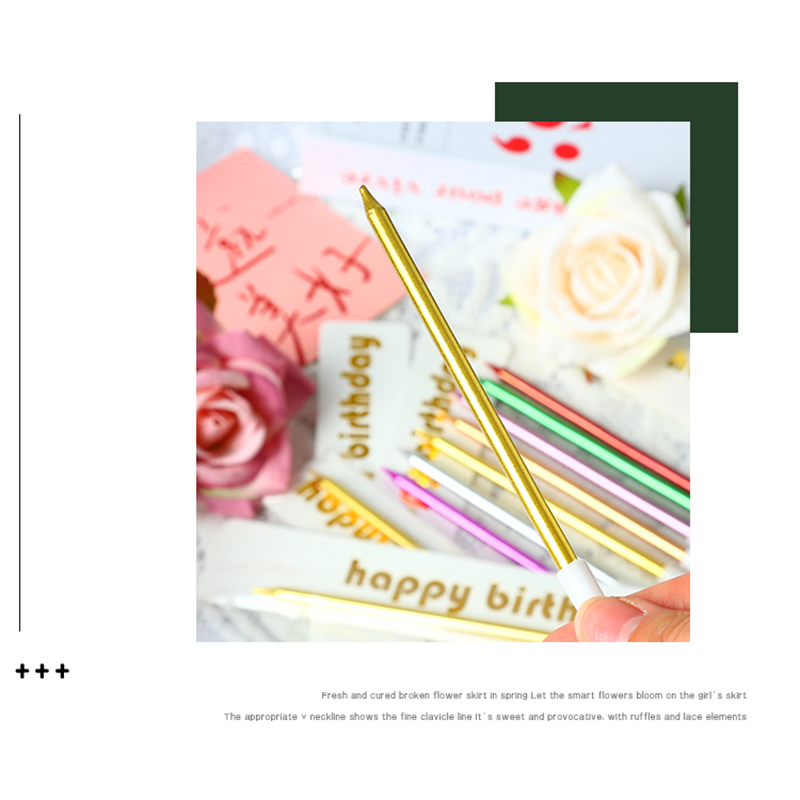 🎂เทียน Happy birthday🎉สีเคลือบเมทัลลิค แท่งตรงแพ็คเกจ 1 ชิ้น 📌เลือกสี ราคา 3 บาท/ชิ้น✔️พร้อมส่ง Ohwowshop เทียนวันเกิด เทียนสี