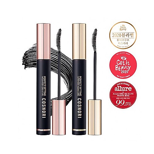 Cosnori Perfect Setting Mascara Waterproof 7 ml #ฝาทอง Volume and Curl