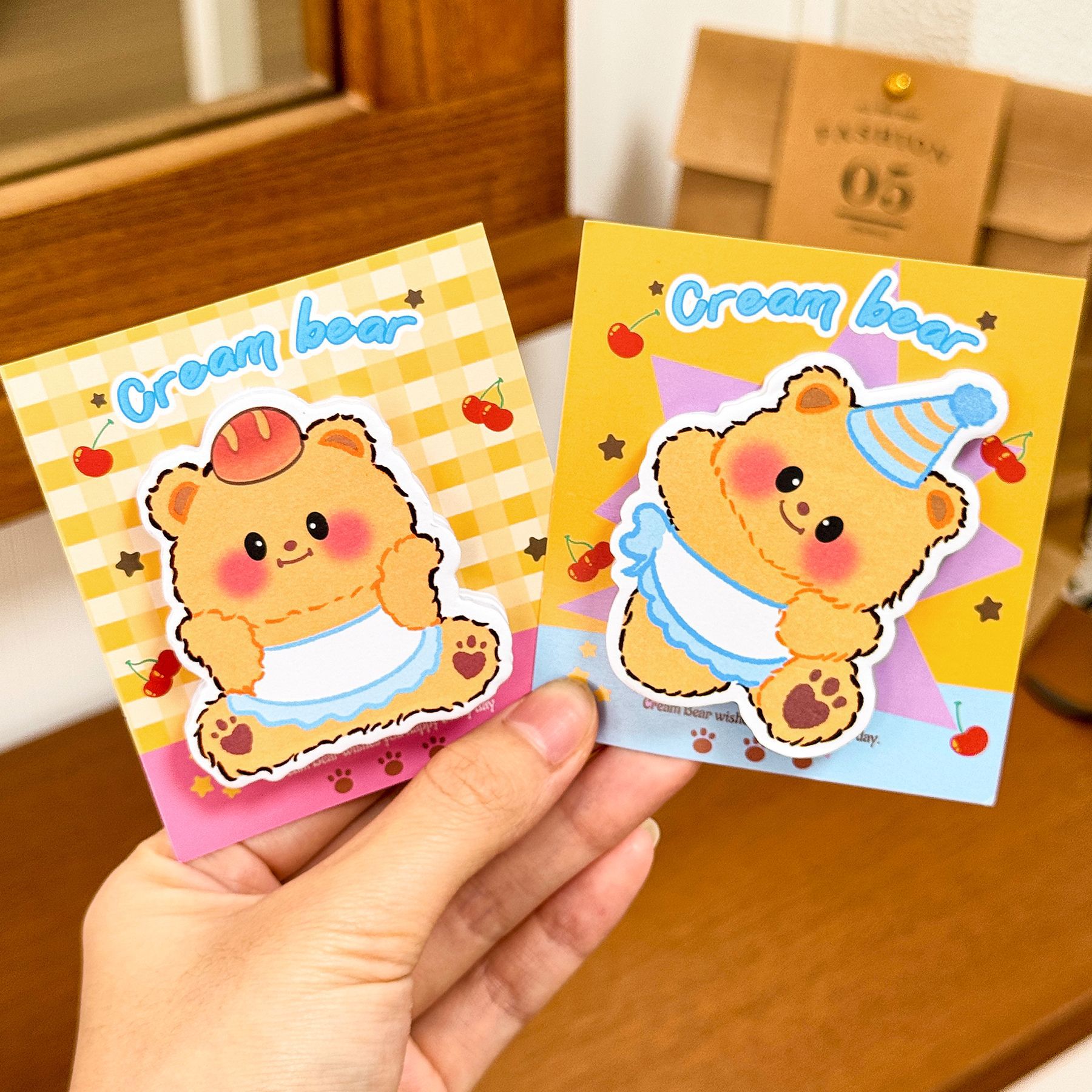 🧡กระดาษโน๊ตกาวในตัว sticky note🐻หมีเนย 30แผ่น🐻 กระดาษโน้ตน่ารัก พาสเทลสดใส ของใช้สุดคิ้วท์