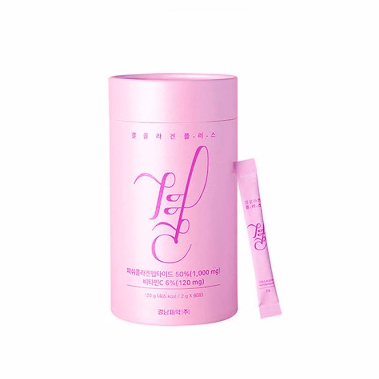 Lemona Gyeol Collagen Plus (สูตรใหม่พรีเมี่ยมกระป๋องชมพู) 120 g.. x 60 ซอง (465 Kcal / 2 g. x 60 ซอง)