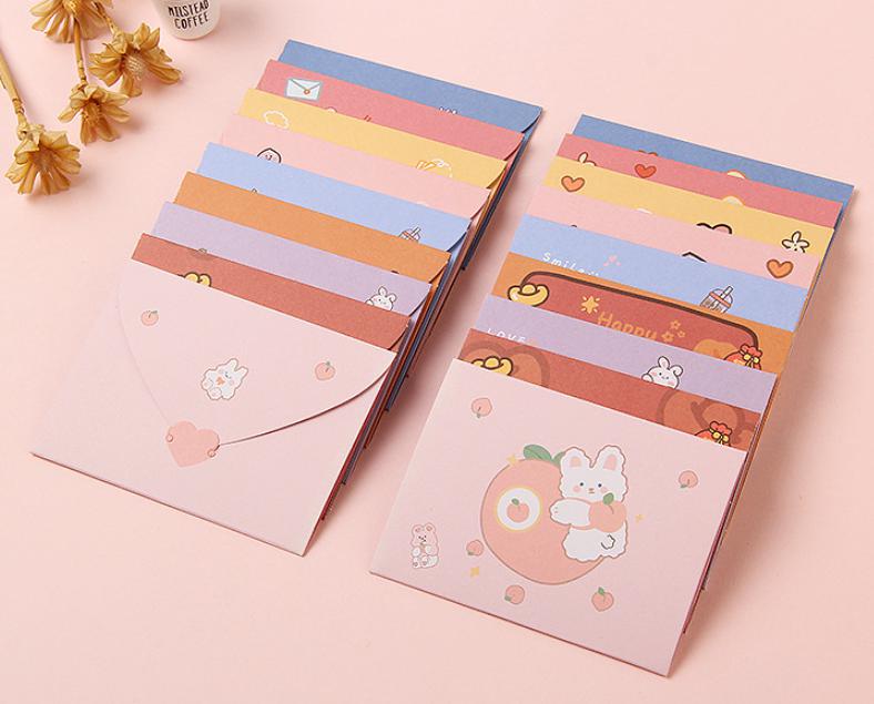 💌การ์ดอวยพรรูปทรงจดหมาย Happy Cartoon 9.6x7.2cm📌เลือดลาย ราคา 3 บาท✔️พร้อมส่ง Ohwowshop จดหมาย การ์ด สวยงาม การ์ดอวยพร