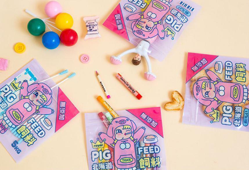 🌈ถุงเก็บอุปกรณ์ลายการ์ตูน 13.5x13.5 cm ชิ้นละ 2 บาท 📌เลือกแบบสินค้าได้ ✔️พร้อมส่ง Ohwowshop ถุง เก็บของ พลาสติก