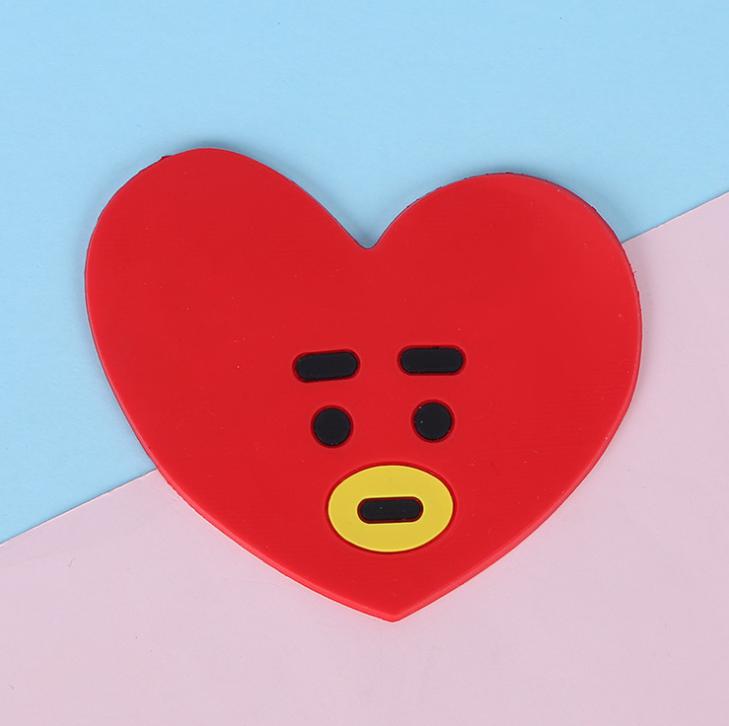 แผ่นรองแก้วลายการ์ตูน ชิ้นละ 7 บาท ✔️พร้อมส่ง (🎲สุ่มลาย) Ohwowshop รองแก้ว สวยงาม ราคาถูก