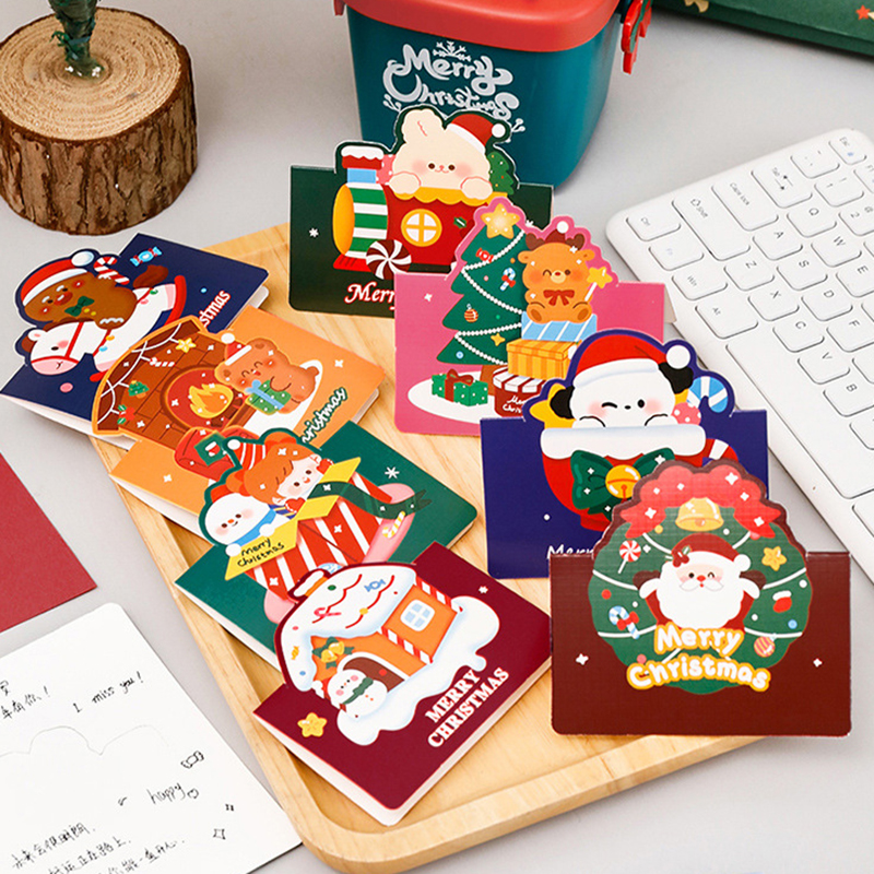 🎄⭐การ์ดอวยพร🎄🎉Merry Mhristmas 11.8x10.5cm ✉มีซองจดหมาย✉ 📌สินค้าเลือกลาย ราคา 4 บาท/ชิ้น✔️พร้อมส่ง Ohwowshop Merry christmas การ์ดอวยพร