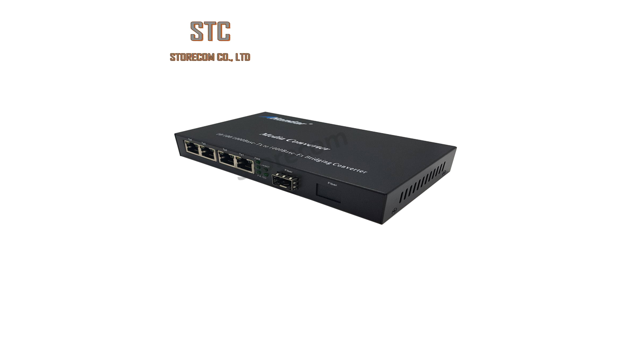 Media Converter 10/100/1000Base-Tx to 1000Base-Fx Gigabit Ethernet