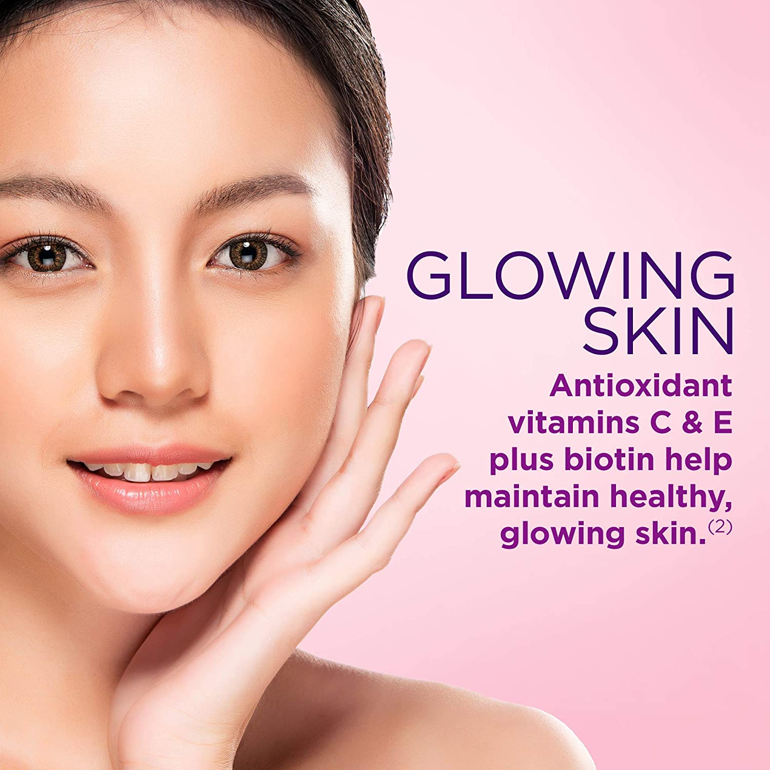 Nature's Bounty Optimal Solutions Hair Skin & Nails Gummies #Strawberry Flavored 80 Gummies