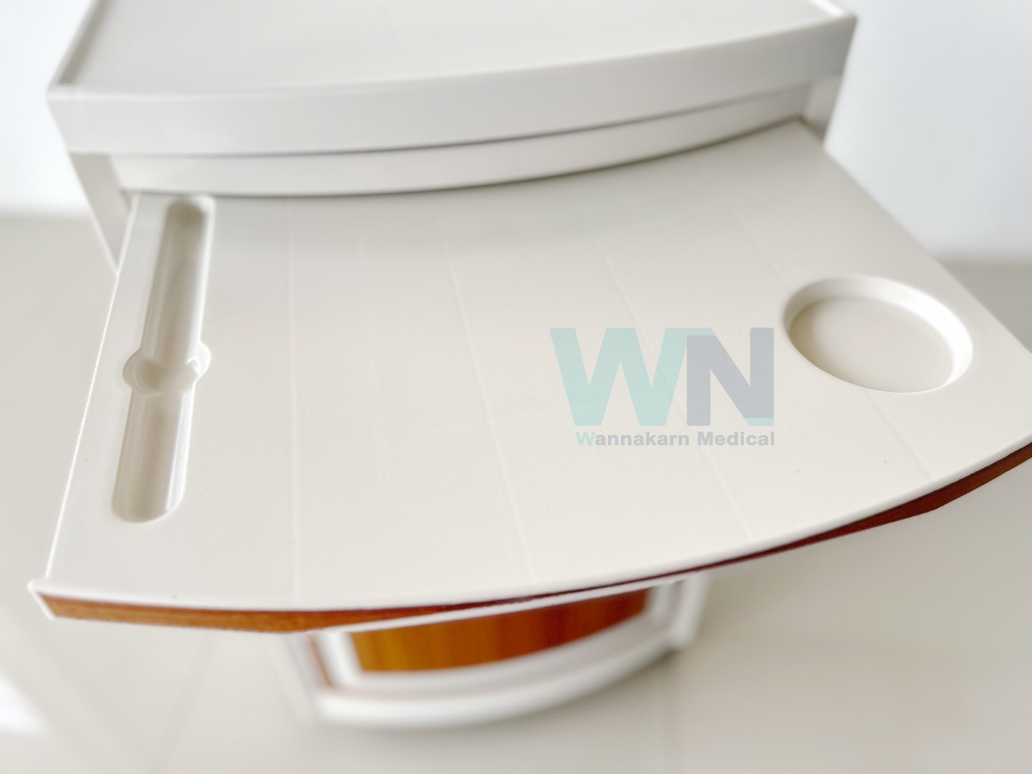 ตู้ข้างเตียง ABS สีน้ำตาลลายไม้