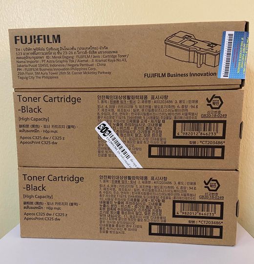 Fujifilm CT203486 Toner Cartridge (High-Cap) ตลับผงหมึกสีดำของแท้ รุ่นหมึกมาก สำหรับ C325dw / C325Z