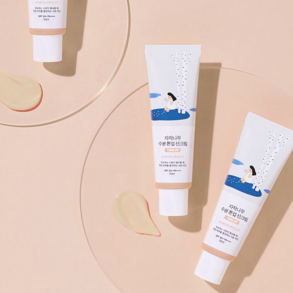 Round Lab Birch Juice Moisturizing Tone-Up Sunscreen SPF50+ PA++++ 50 ml. (ฉลากไทย)