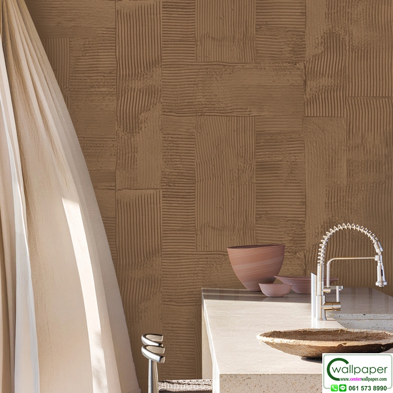 วอลเปเปอร์ลายคอนกรีต สีน้ำตาลแดง No.88669-3