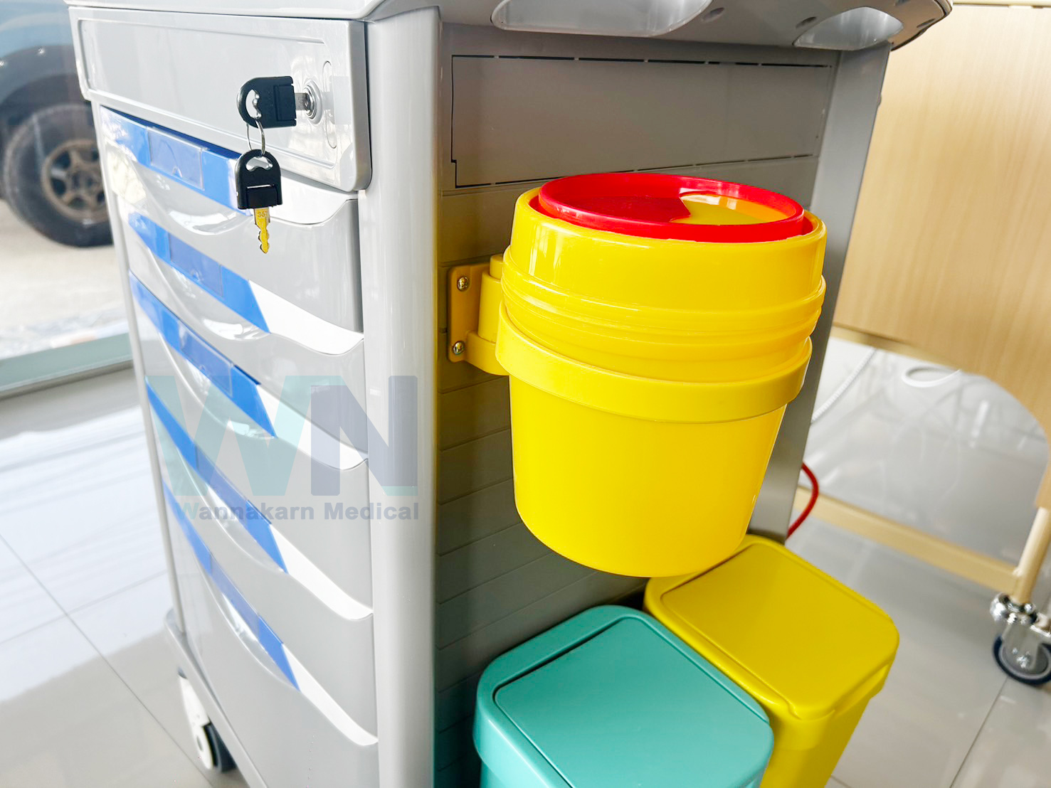 รถเข็นช่วยชีวิตฉุกเฉิน Emergency Trolley SKR054-ET7A