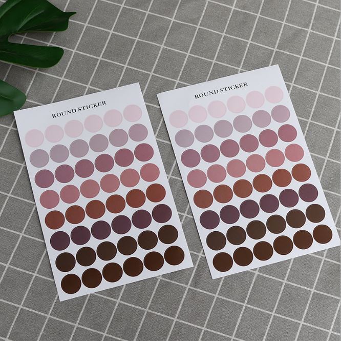 สติ๊กเกอร์เฉดสีวงกลม ตกแต่งไดอารี่ 16*24 / 21*15cm 2 บาท/ชิ้น ✔️พร้อมส่ง (🧩เลือกลาย) Ohwowshop (Z8)