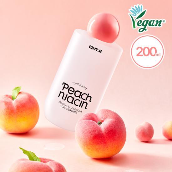 EDIT.B Tone Peach Niacinamide Glutathione Gel Essence 200 ml.
