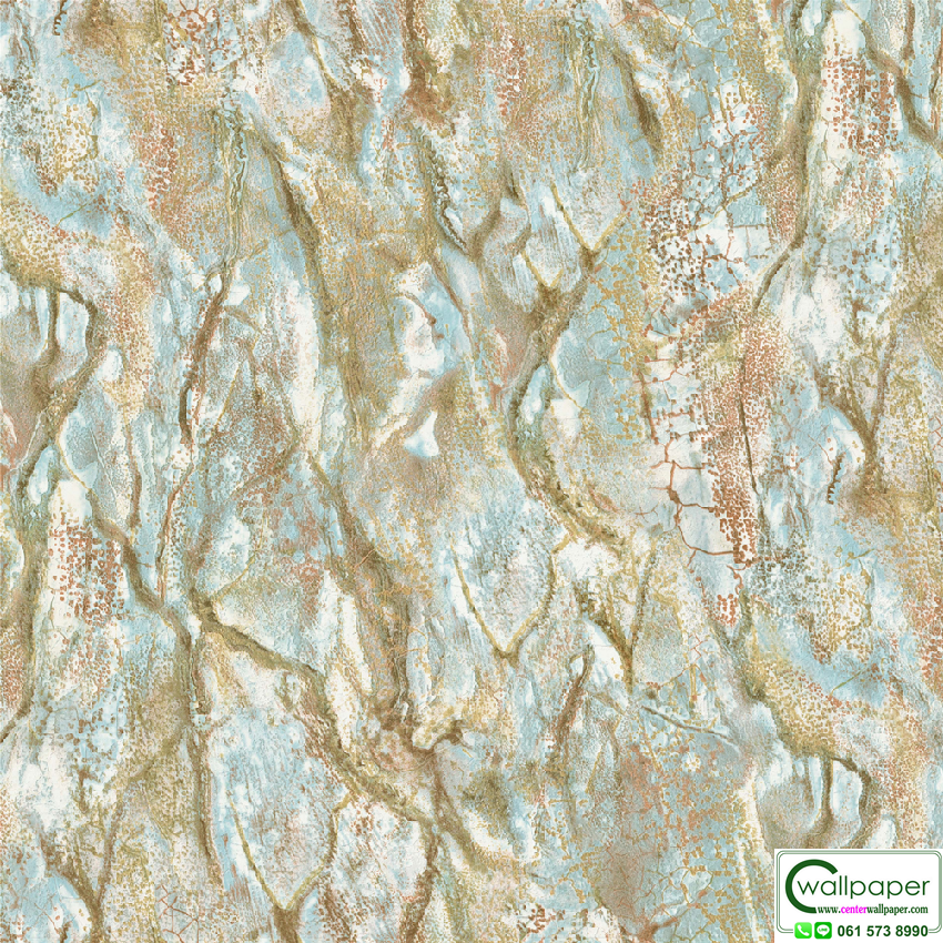 วอลเปเปอร์ลายหินอ่อนสีทองปนฟ้า
