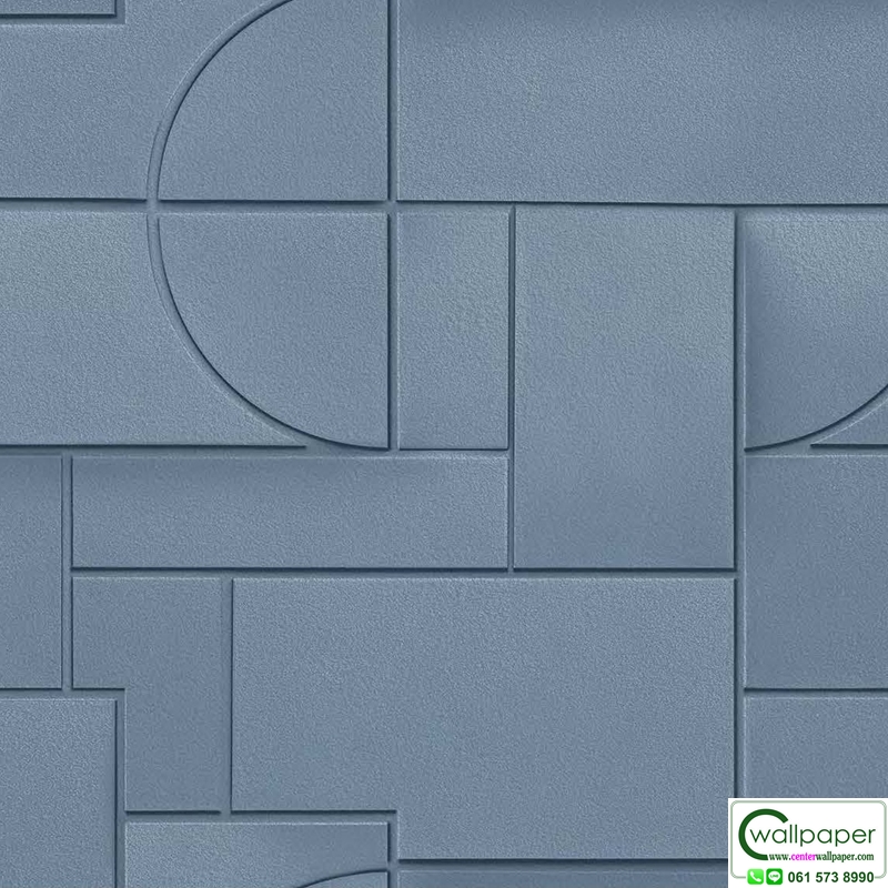 วอลเปเปอร์โมเดิร์น สีน้ำเงิน No.88665-3