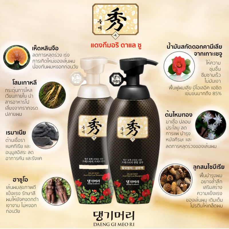 Daeng Gi Meo Ri Dlae Soo Hair Loss Care Shampoo 400 ml. + Treatment 400 ml.