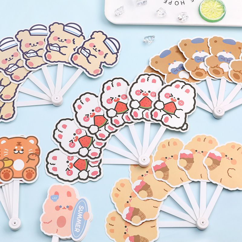 🌈พัดจีนรูปทรงตัวการ์ตูน🌈 หลากสี 📌สินค้าเลือกลาย ชิ้นละ 10 บาท ✔️พร้อมส่ง Ohwowshop พัด การ์ตูน ลายการ์ตูน