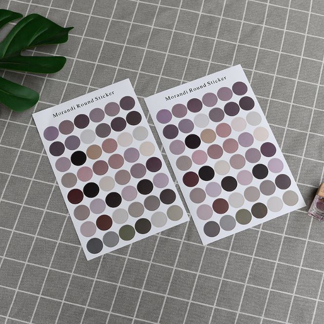 สติ๊กเกอร์เฉดสีวงกลม ตกแต่งไดอารี่ 16*24 / 21*15cm 2 บาท/ชิ้น ✔️พร้อมส่ง (🧩เลือกลาย) Ohwowshop (Z8)