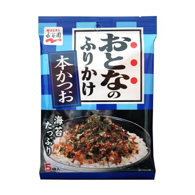 Nagatanian Furikake ผงโรยข้าวญี่ปุ่น รสปลาโบนิโต้ (รสชาดคล้ายปลาทูน่า) ซองสีน้ำเงิน 2.4 g. x 5 ซอง