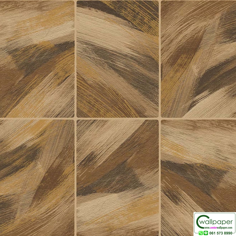 วอลเปเปอร์ลายไม้ สีน้ำตาลทอง No.88659-3