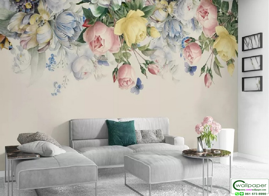 วอลเปเปอร์สั่งพิมพ์ลายดอกไม้ PM-004