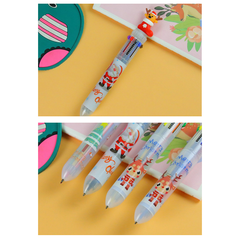 🌈🎄ปากกา 10 สี🎄🌈ชุดV2 หัวการ์ตูน ถุงเท้าคริสต์มาสหลากสี🧦ไส้ 0.5📌เลือกลาย ด้ามละ 12 บาท✔️พร้อมส่ง Ohwowshop ปากกากด ปากกาลายการ์ตูน ปากกาลูกลื่น