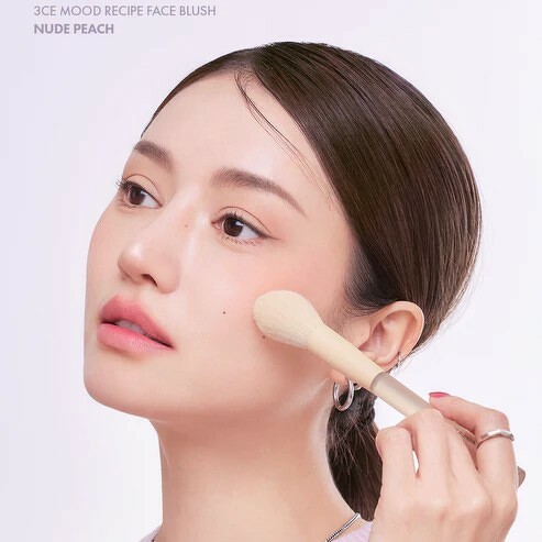 3CE Mood Recipe Face Blush Set + แปรง #Nude Peach