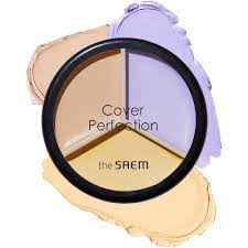 The Saem Cover Perfection Triple Pot Concealer 4.5 g. x 2 + 4.1 g. #04 Tone Up Beige