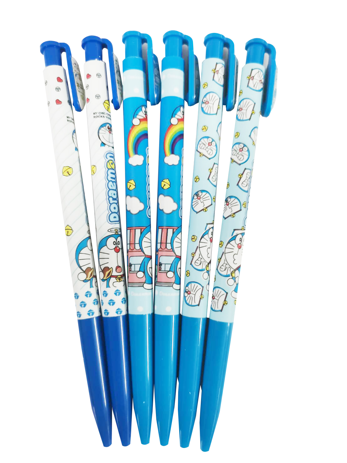 ปากกากดแฟนซี ซีรีส์ โดเรม่อน ไส้สีน้ำเงิน หัวเล็ก0.5 ชิ้นละ 9 บาท สุ่มลาย 📦ยกกล่อง 60แท่ง ✔️พร้อมส่ง เครื่องเขียน